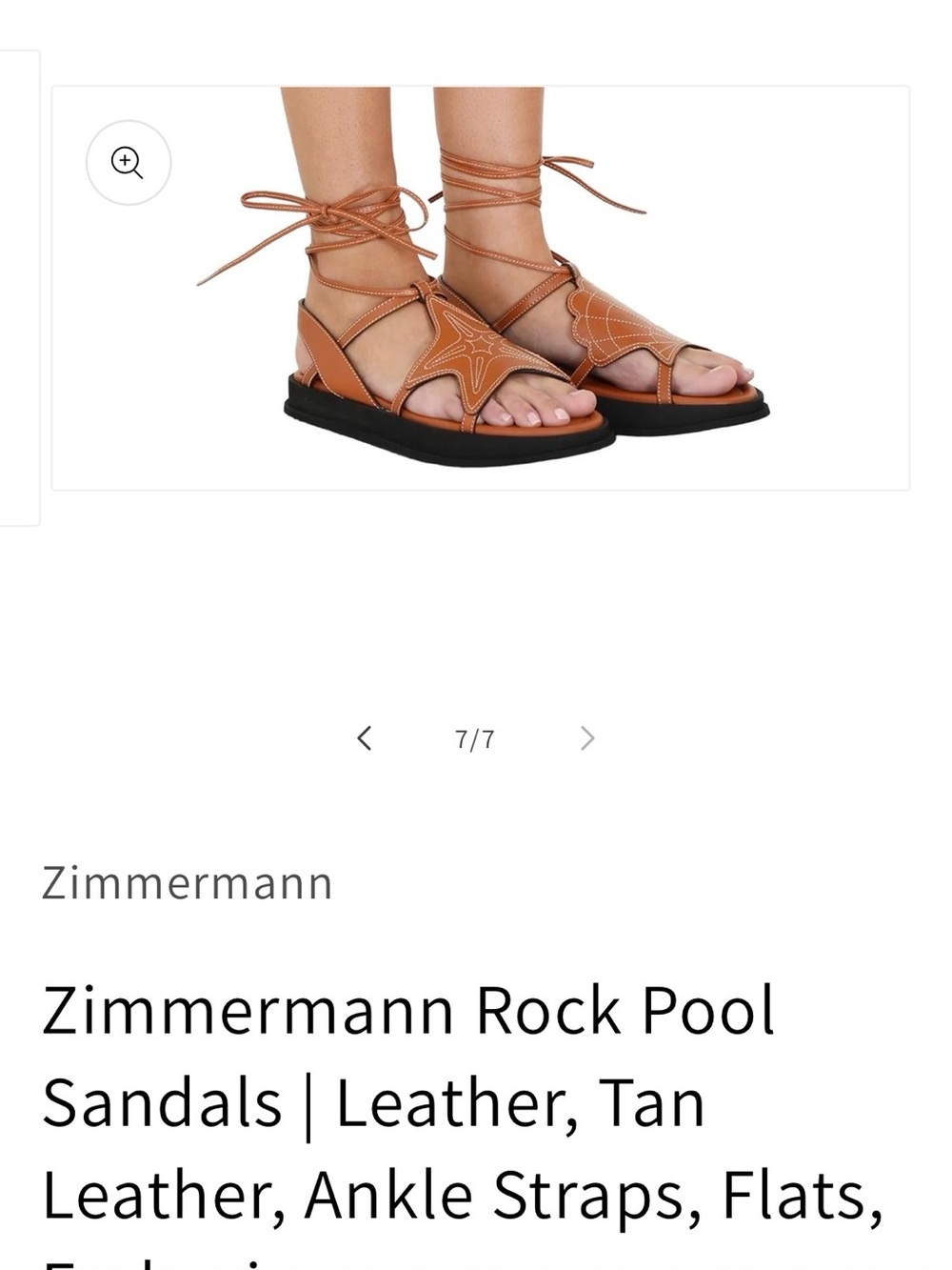 Zimmerman Rock pool leather sandals - Picture 6 of 6